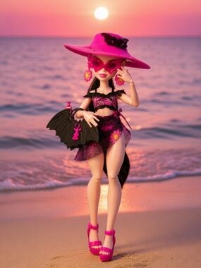 🐎♡Monster High Scare-adise Island Draculaura Fashion Doll with Swimsuit